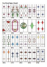 Muster von Scheiben mit Glasmalerei